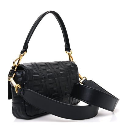 Fendi Nappa FF 1974 Embossed Baguette Black 3 of 10