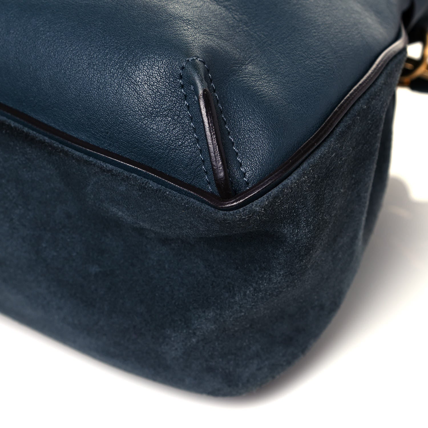 Chloe Suede Medium Lexa Shoulder Bag Silver Blue 11 of 11