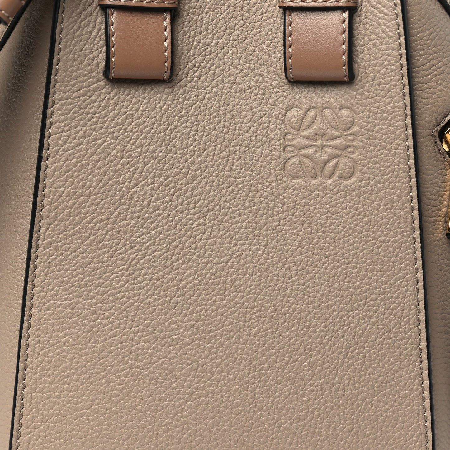 Soft Grained Calfskin Compact Hammock Shoulder Bag Sand
