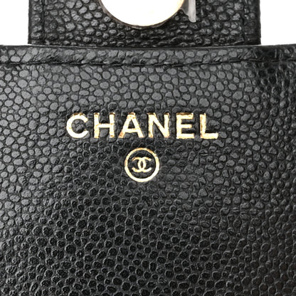 Chanel Caviar Quilted Flap Phone Holder With Chain Black 7 of 13