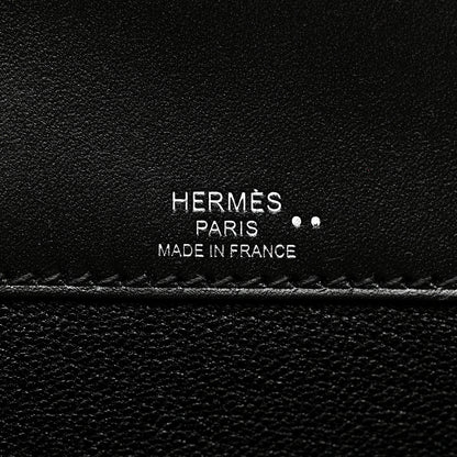 Hermes Swift Shiny Niloticus Crocodile Kelly Depeches 25 Pouch Black 6 of 7