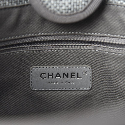 Chanel Woven Straw Raffia Mini Deauville Tote Grey 8 of 10