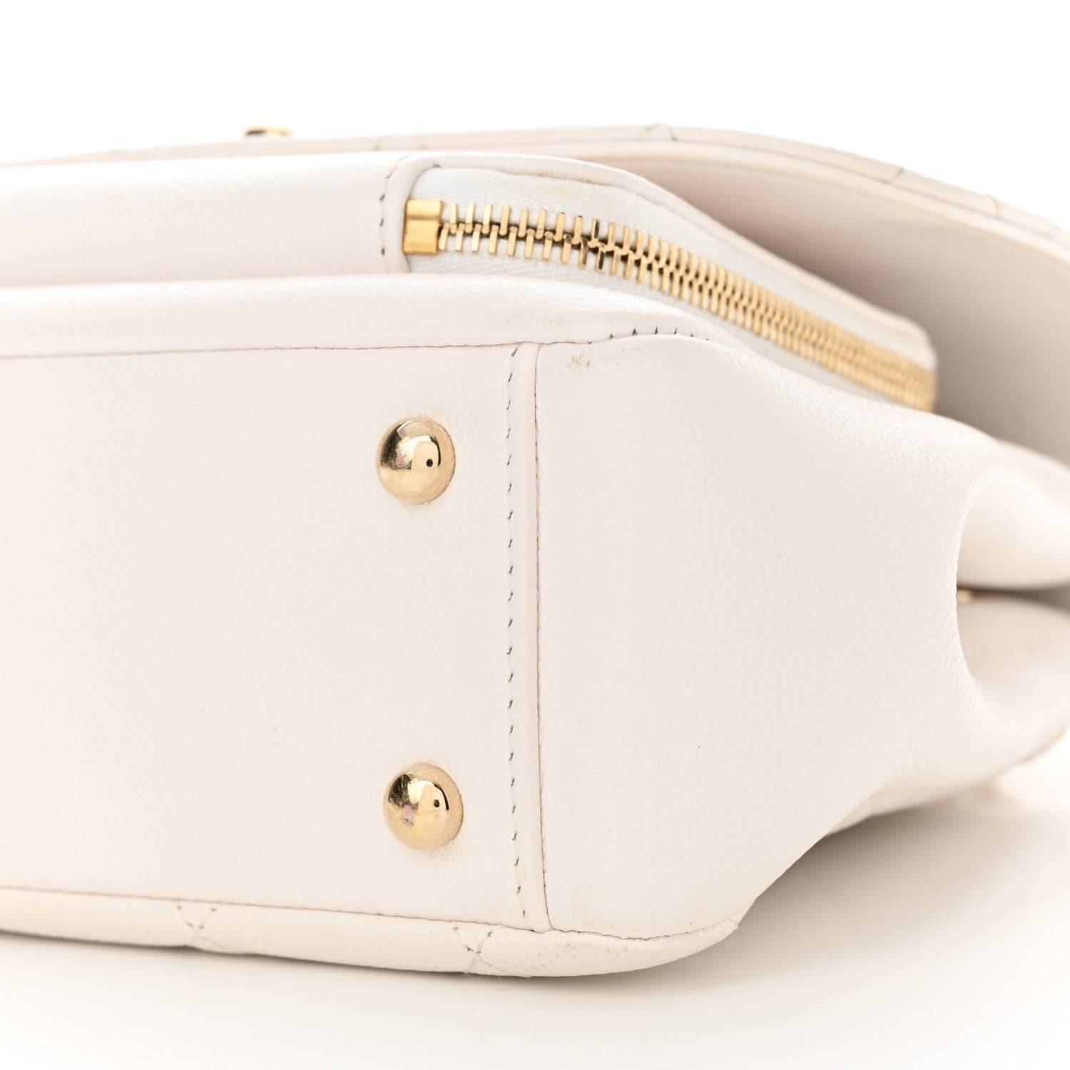 Chanel Caviar Quilted Medium Business Affinity Flap White 10 of 19