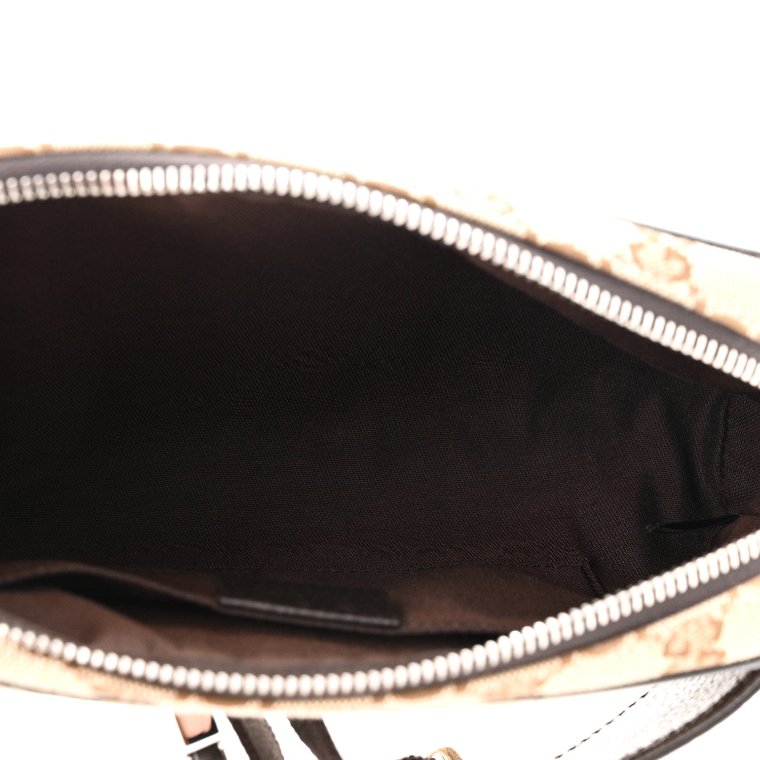 Gucci Monogram Dollar Calfskin Belt Bag Beige Ebony Testa di Moro Marrone Scuro 5 of 11