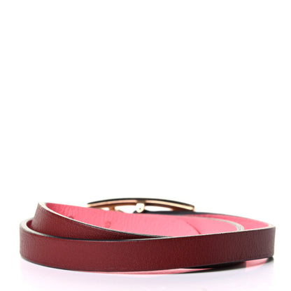 Hermes Swift Behapi Double Tour Bracelet T3 Rouge H Rose Ete 3 of 4