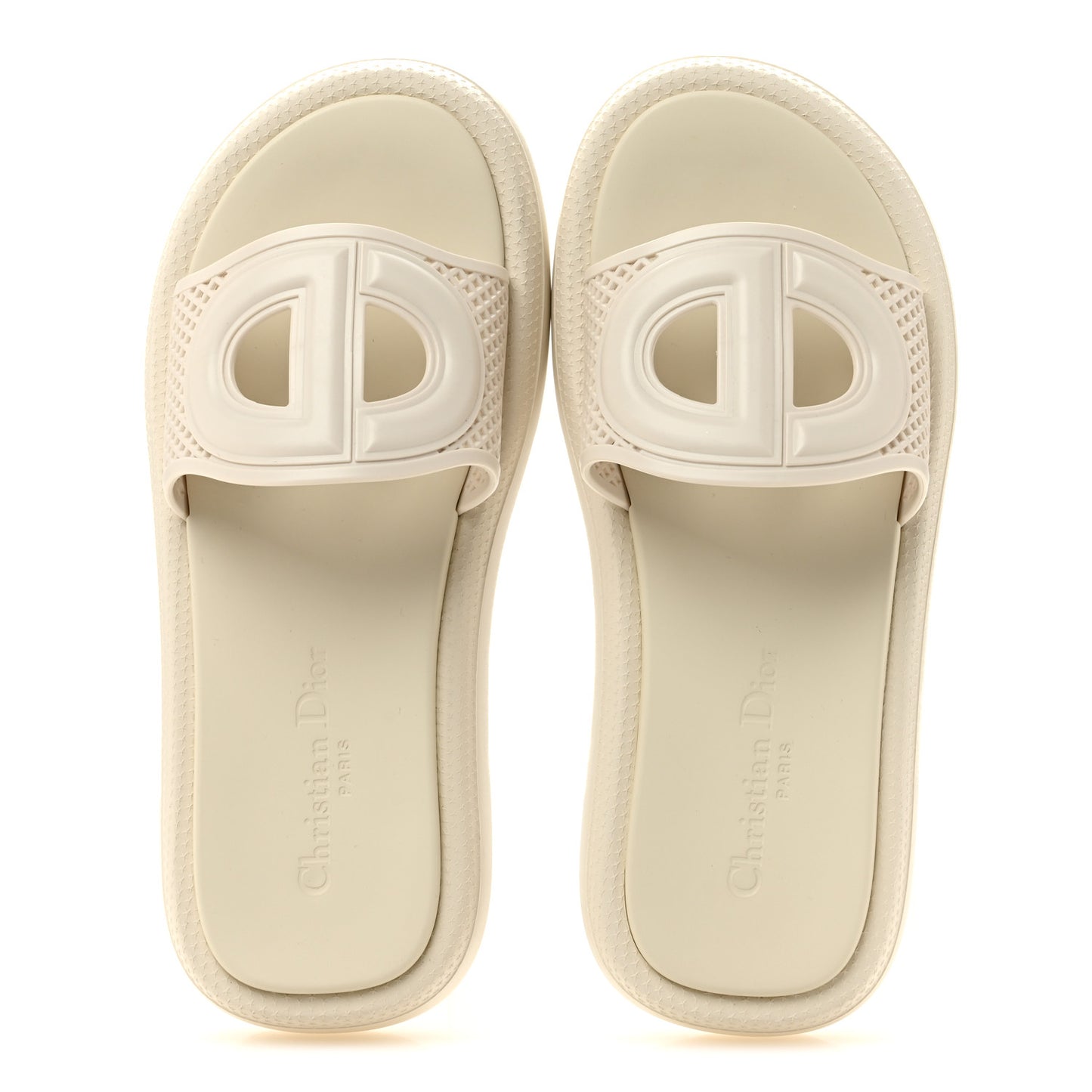 Rubber D-Club Slide Sandals 37 Off White