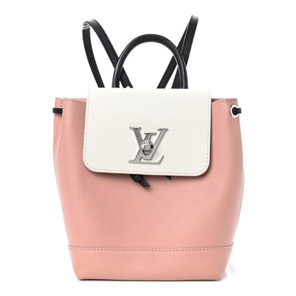 Louis Vuitton Soft Calfskin Lockme Backpack Rose Ballet White Maito Black 1 of 7