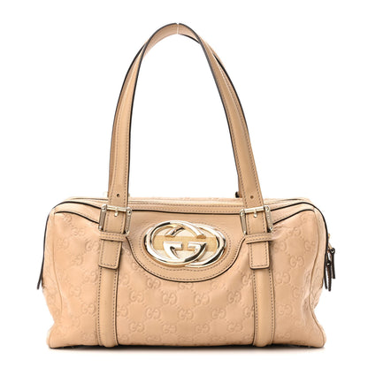 Gucci Guccissima Small Britt Boston Beige 1 of 10