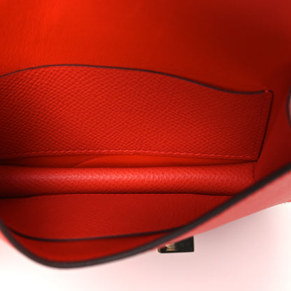 Hermes Epsom Enamel Constance Slim Wallet Capucine Sanguine 6 of 10