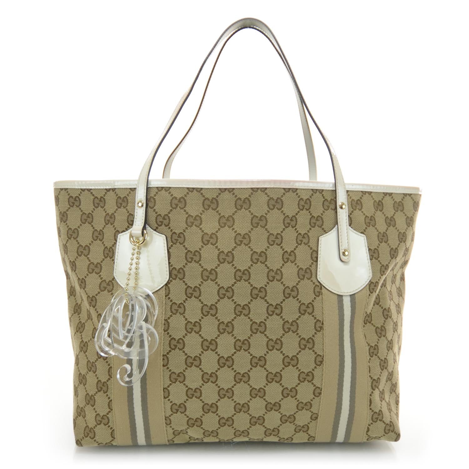 Gucci Monogram Web Large Jolie Tote White 1 of 9