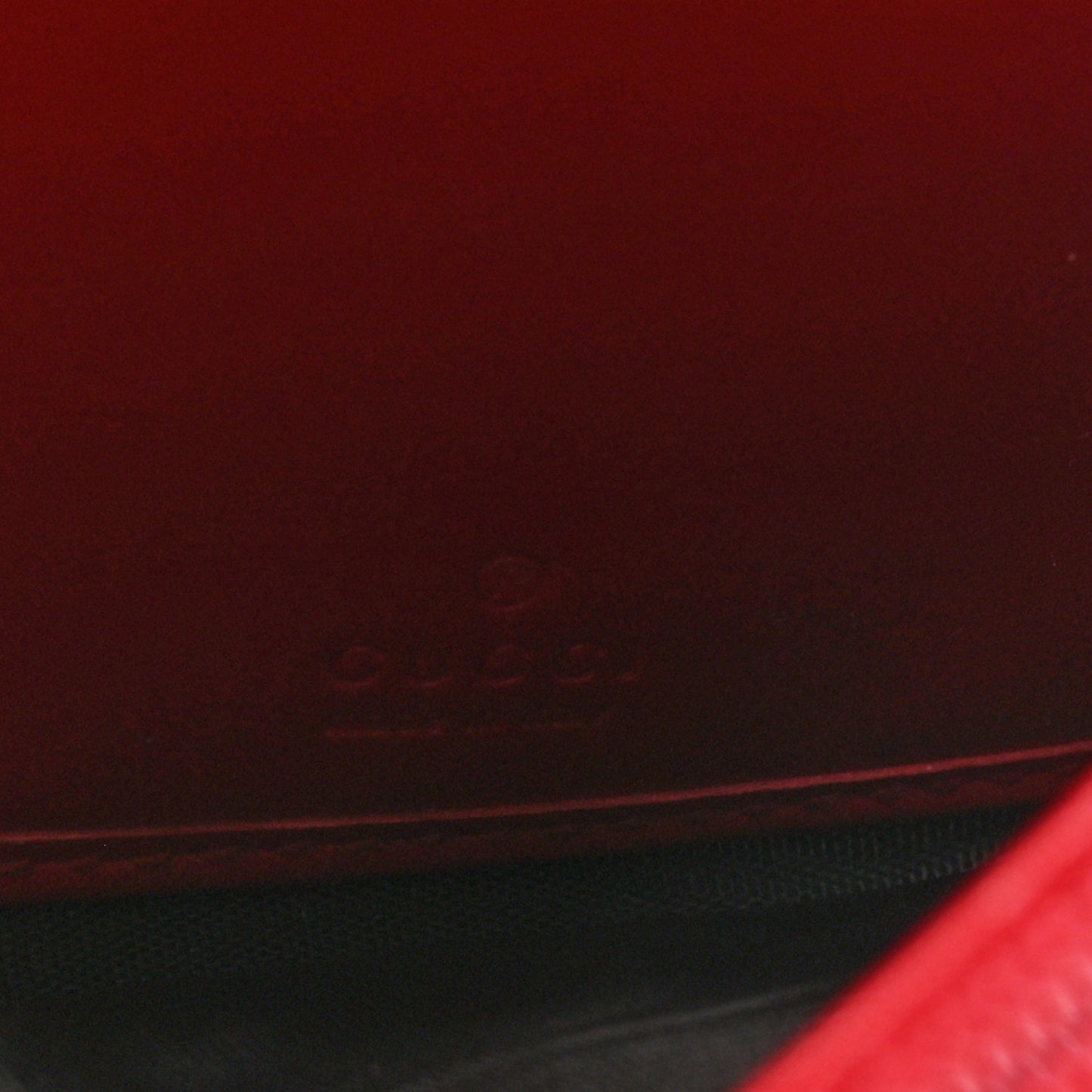 Guccissima Padlock Continental Chain Wallet Hibiscus Red