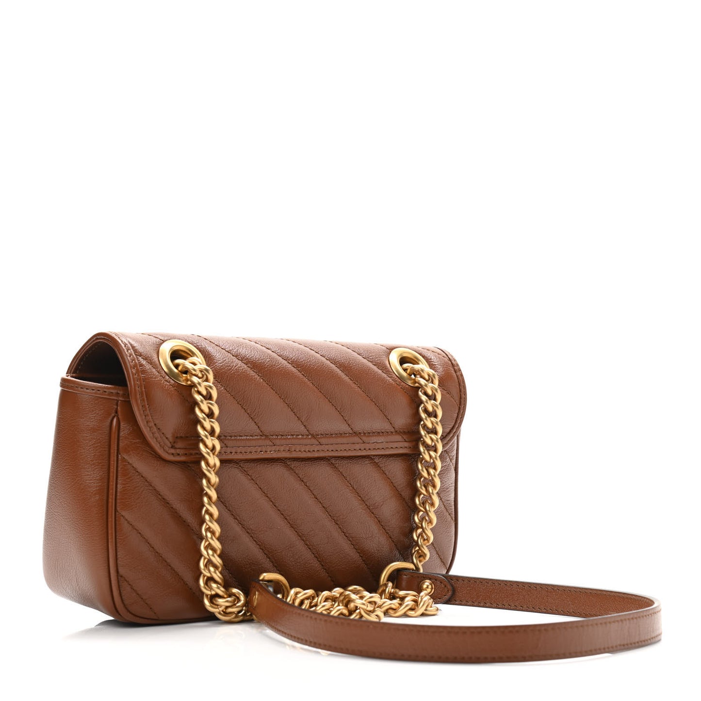 Azalea Calfskin Matelasse Diagonal Mini GG Marmont Shoulder Bag Cuir