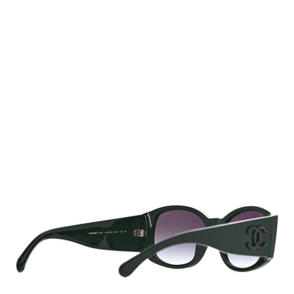 Chanel Acetate CC Logo Sunglasses 5450 Green 3 of 7