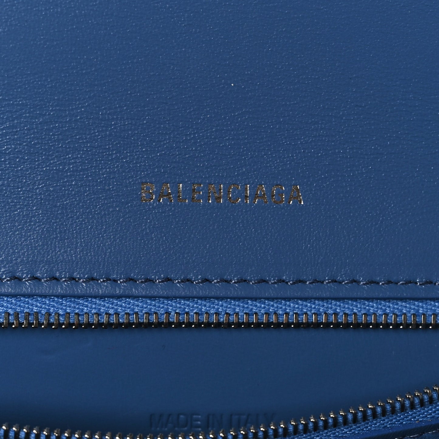 Denim BB Monogram Small Hourglass Top Handle Bag Blue