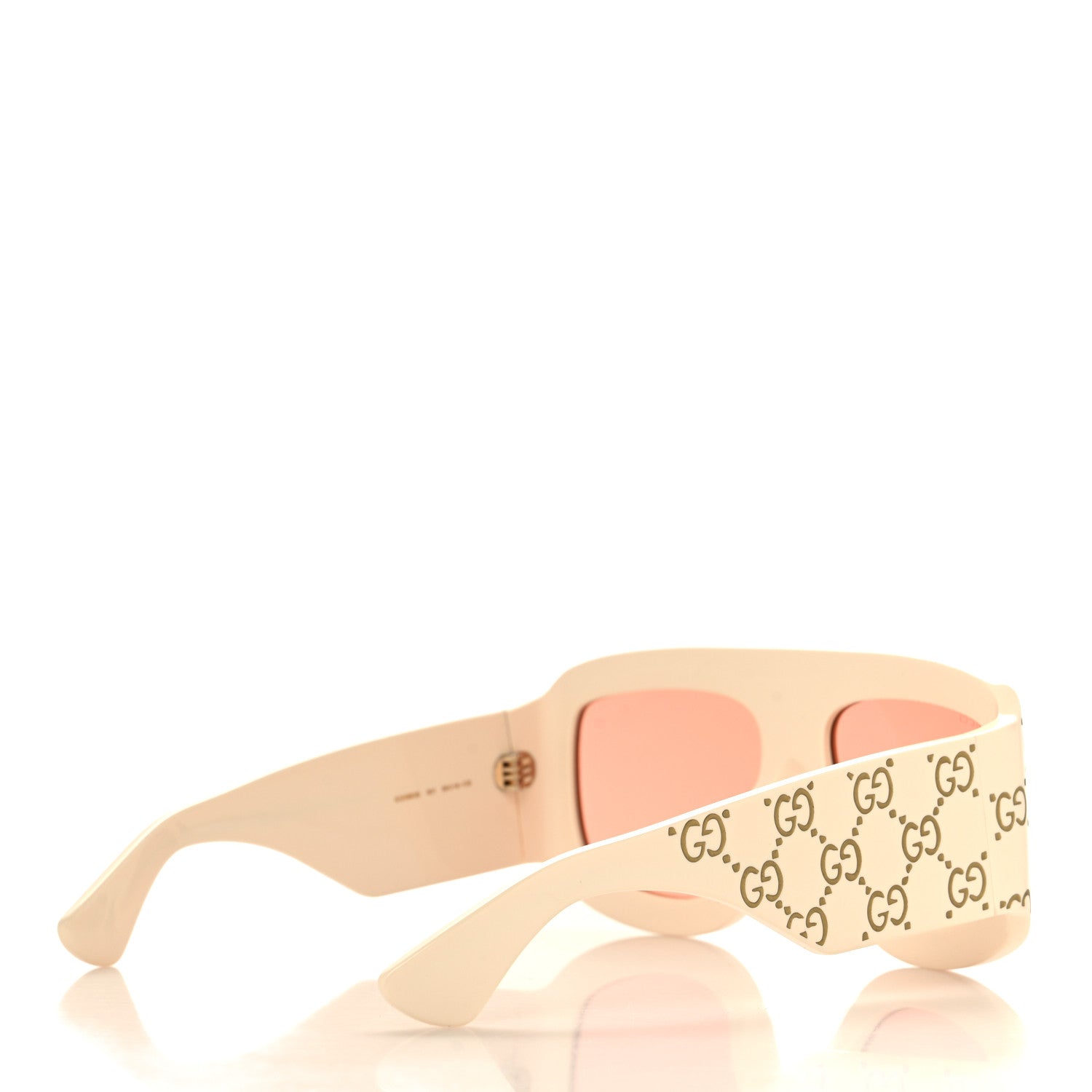 Gucci Acetate Monogram Shield Sunglasses GG0983S White 4 of 7