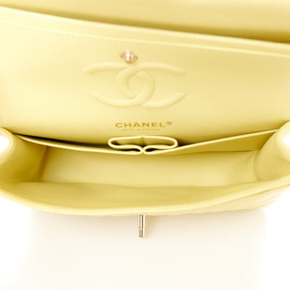Chanel Caviar Quilted Small Double Flap Light Yellow 5 of 12
