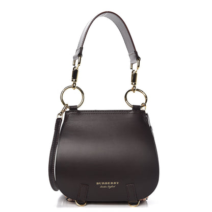 Burberry Haymarket Check Large Bridle Saddle Bag Dark Clove Brown 1 of 10