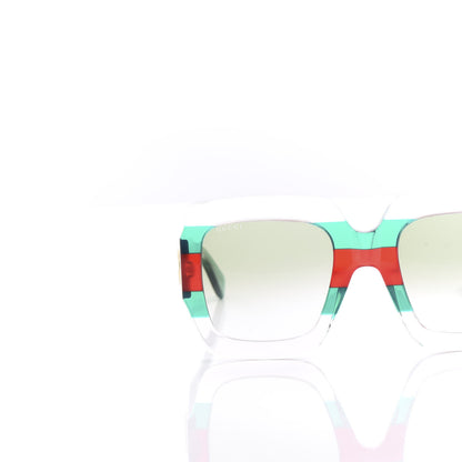 Gucci Square Web Frame GG0178S Sunglasses Green Red 5 of 8