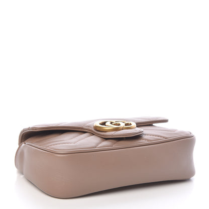 Gucci Calfskin Matelasse Super Mini GG Marmont Shoulder Bag Porcelain Rose 4 of 13