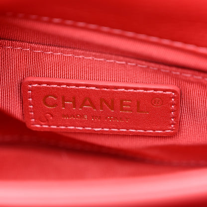 Chanel Metallic Calfskin Quilted Top Handle Flap Dark Pink 6 of 11