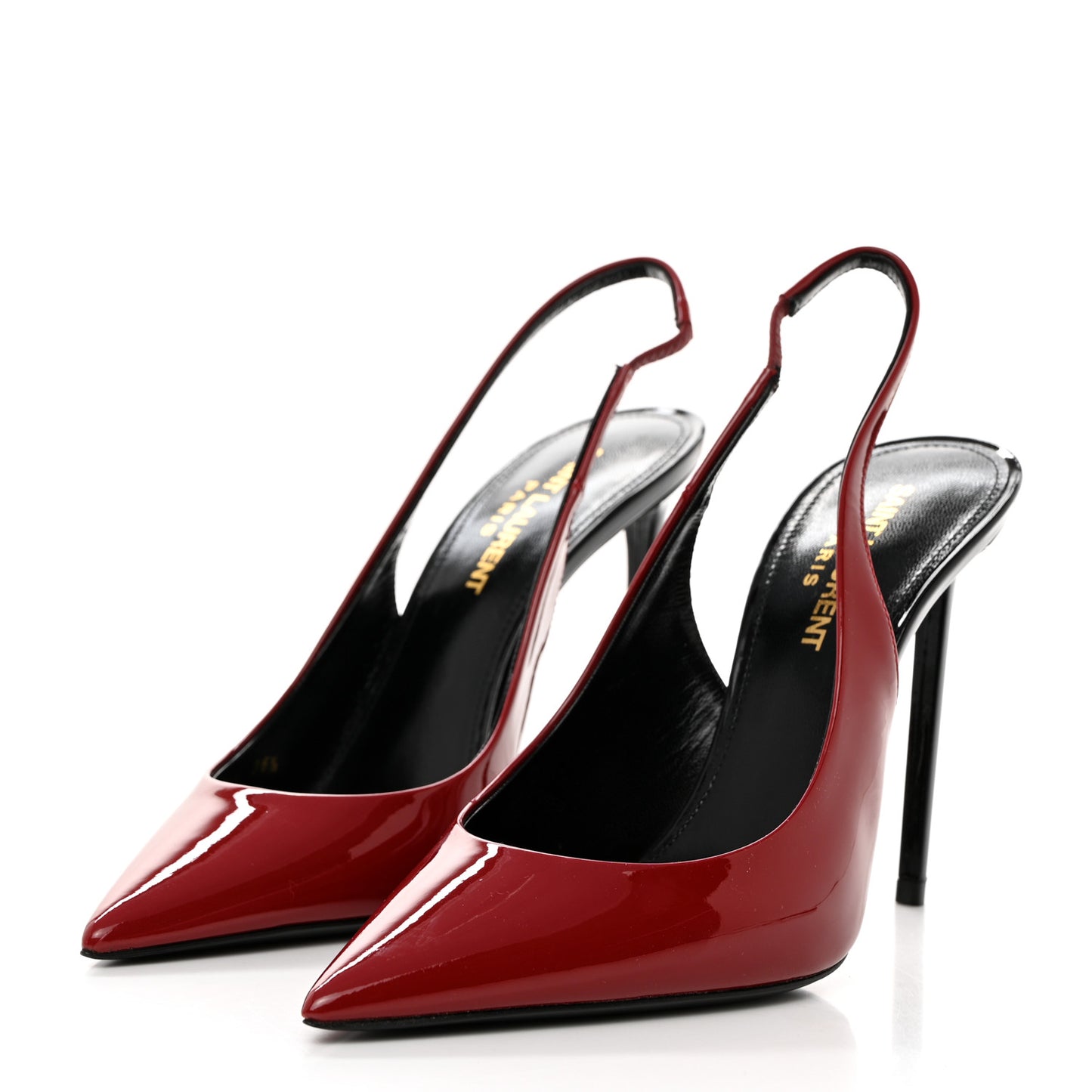 Patent Calfskin Zoe 105 Slingback Pump 36.5 Red