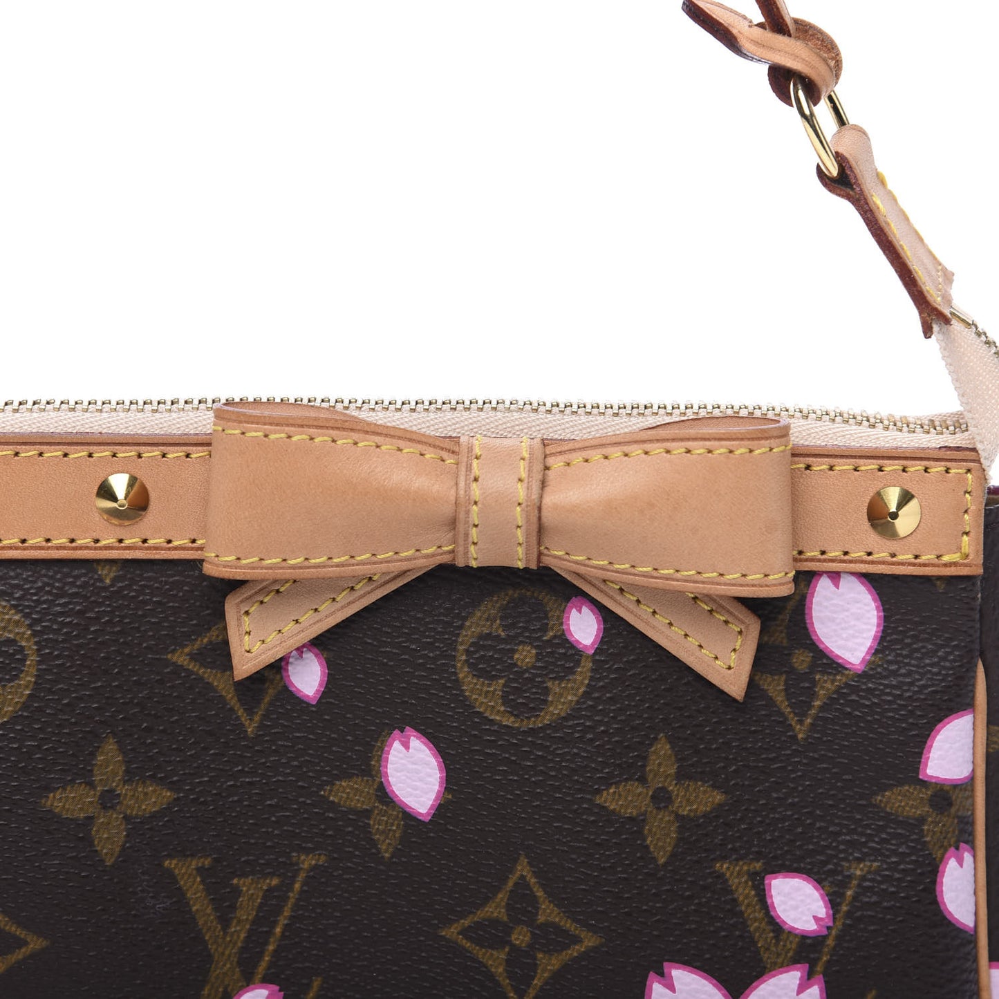 Monogram Cherry Blossom Pochette Accessories Brown