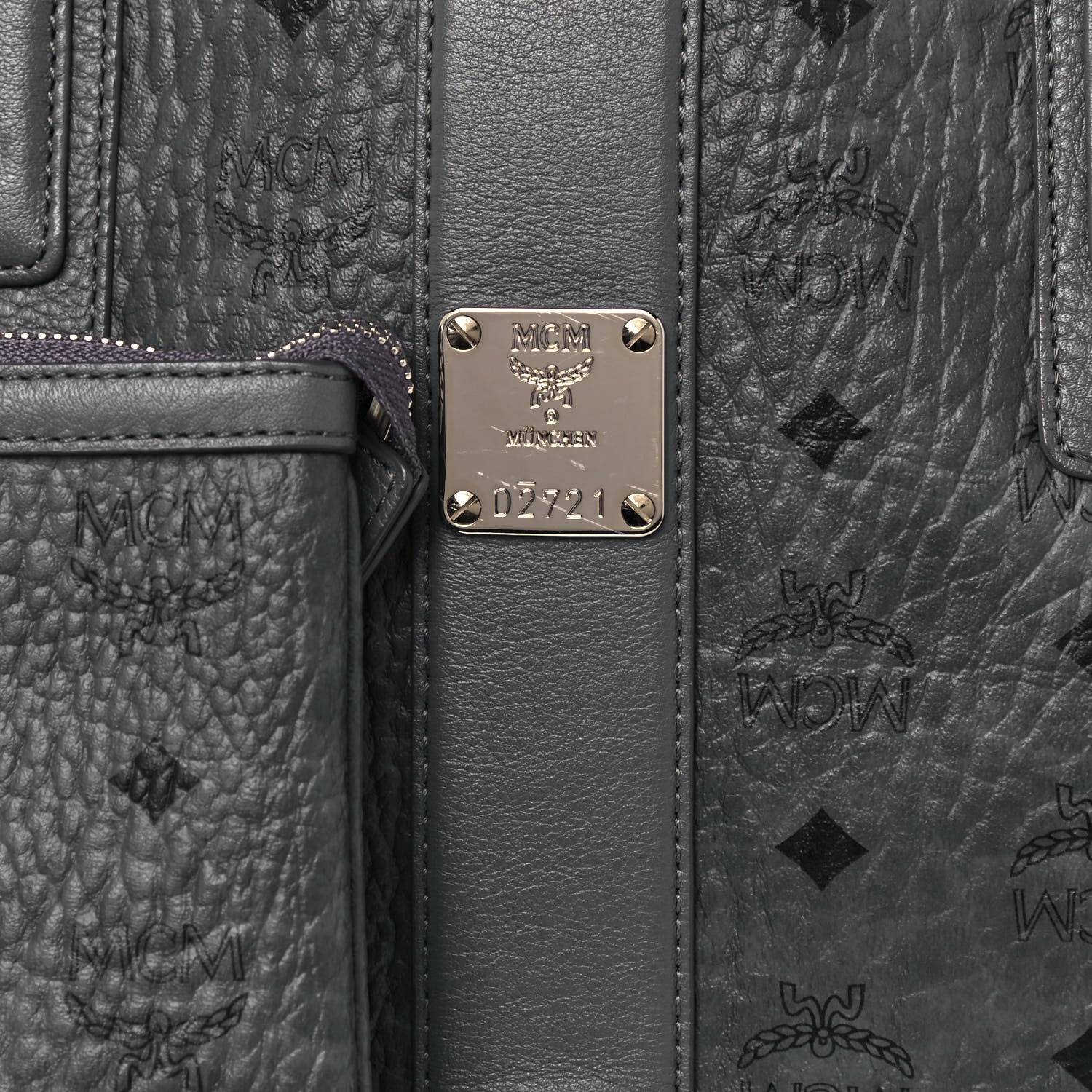 MCM Visetos Medium Liz Reversible Shopper Tote Grey 8 of 21