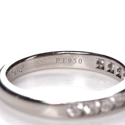 Tiffany Platinum Diamond .33ctw Half Circle Wedding Band Ring 50 5.5 3 of 4