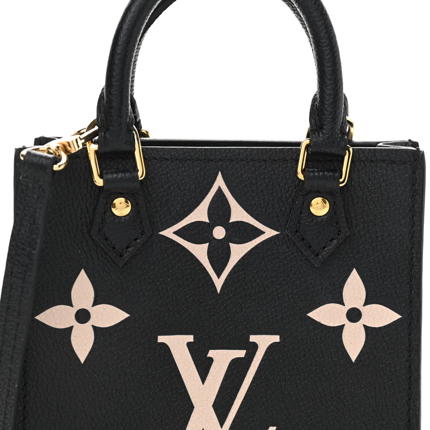 Louis Vuitton Empreinte Monogram Giant Petit Sac Plat Black Beige 7 of 9