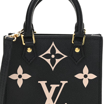 Louis Vuitton Empreinte Monogram Giant Petit Sac Plat Black Beige 7 of 9