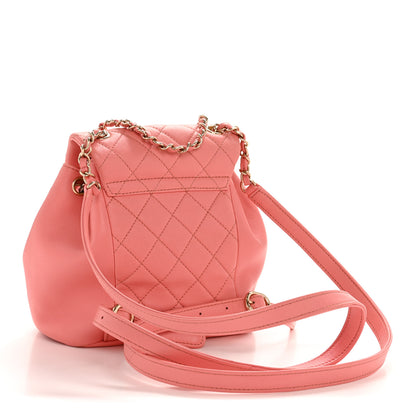 Chanel Lambskin Quilted Small Duma Drawstring Backpack Light Pink 3 of 14