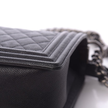 Chanel Caviar Quilted Medium Boy Flap Black 10 of 15