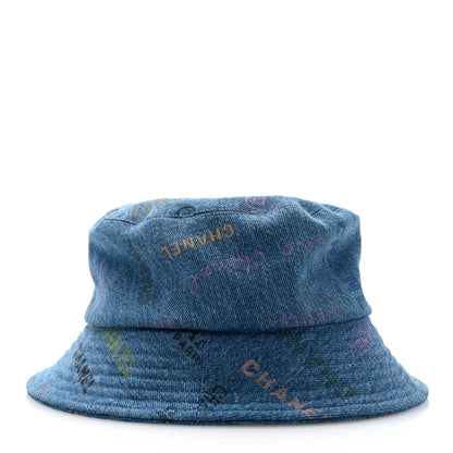 Chanel Denim Mood Cloche Bucket Hat L Blue 5 of 9