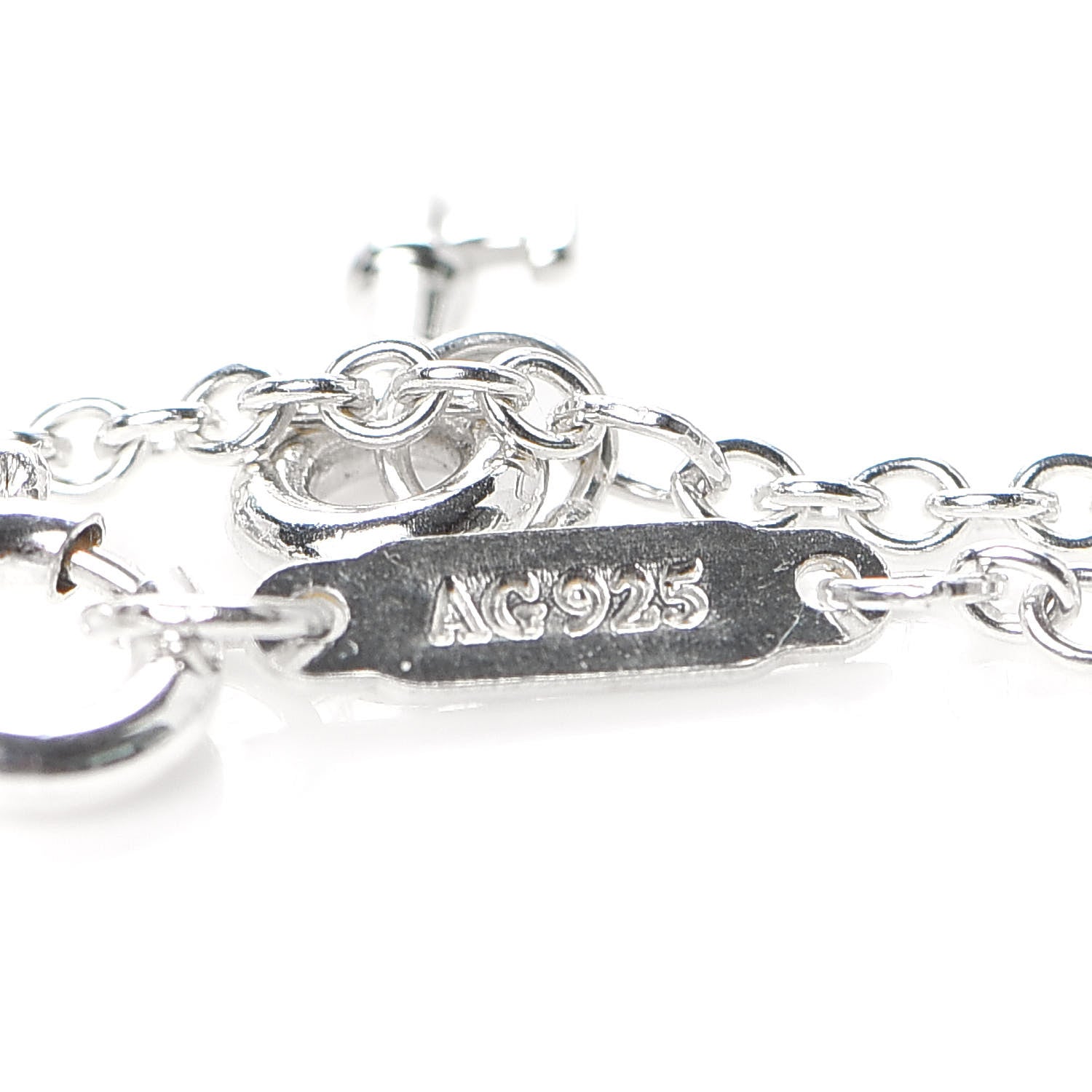 Tiffany Sterling Silver Enamel Love Notes Charm Bracelet Blue 5 of 6