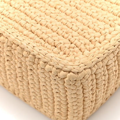 Prada Yarn Raffia Effect Crochet Mini Re-Edition 2000 Shoulder Bag Naturale 13 of 13