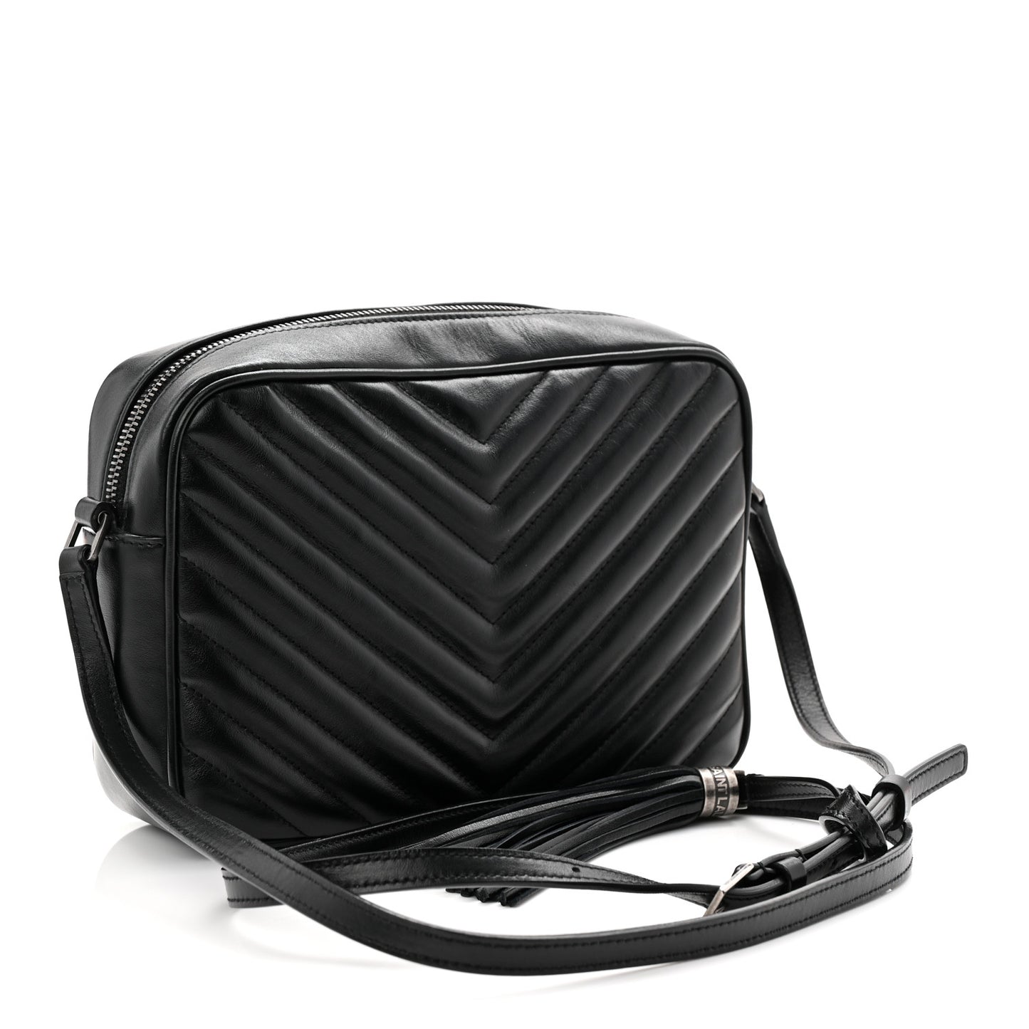 Calfskin Matelasse Monogram Lou Camera Bag Black