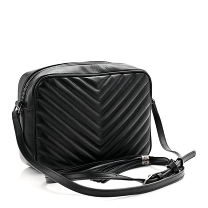 Saint Laurent Calfskin Matelasse Monogram Lou Camera Bag Black 3 of 10