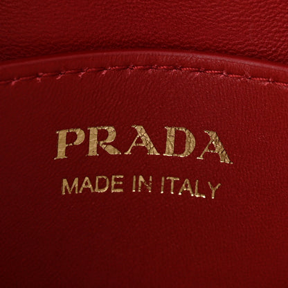 Prada Saffiano Cuir Small Double Bag Black Fuoco 7 of 10
