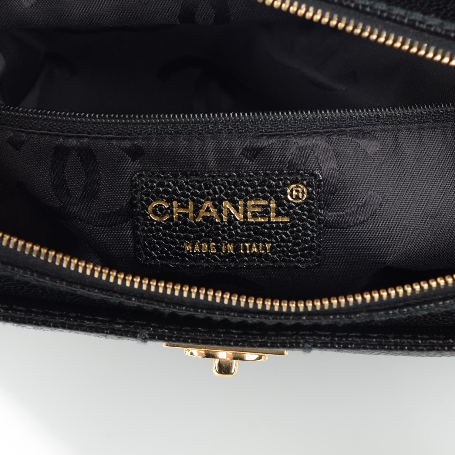 Chanel Caviar Square Stitched Shoulder Bag Black 6 of 7