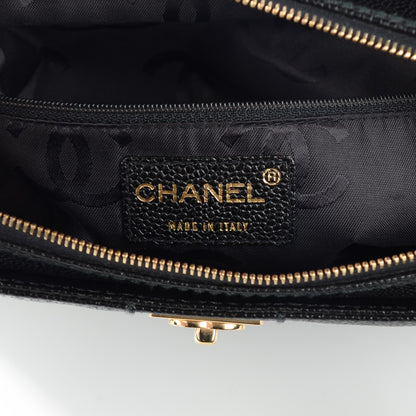 Chanel Caviar Square Stitched Shoulder Bag Black 6 of 7