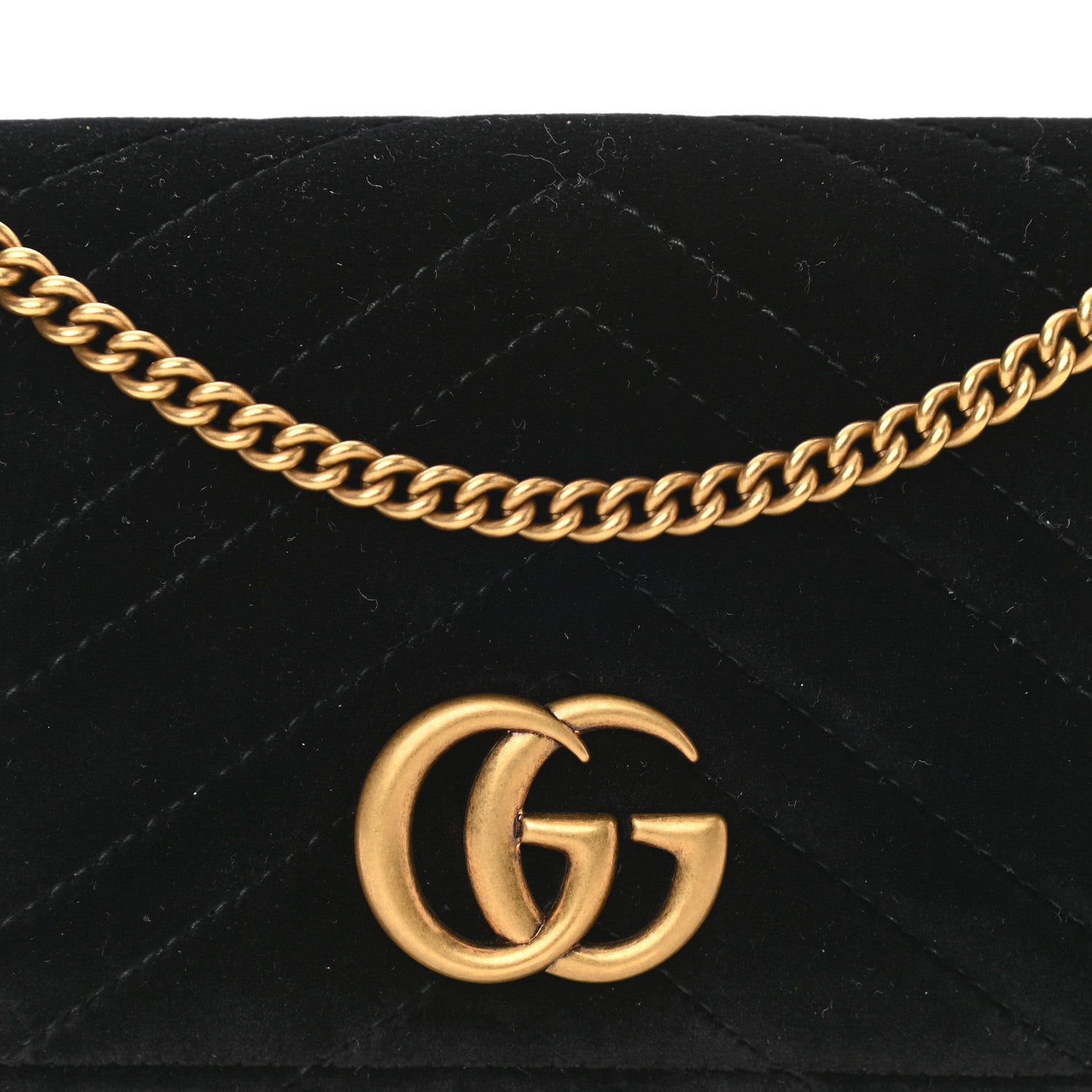 Gucci Velvet Matelasse GG Marmont Mini Bag Black 7 of 9
