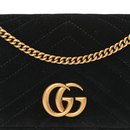 Gucci Velvet Matelasse GG Marmont Mini Bag Black 7 of 9