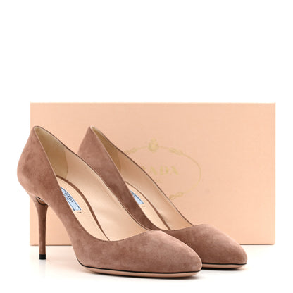 Prada Camoscio Basic 90mm Pumps 39 Dark Rose 9 of 9
