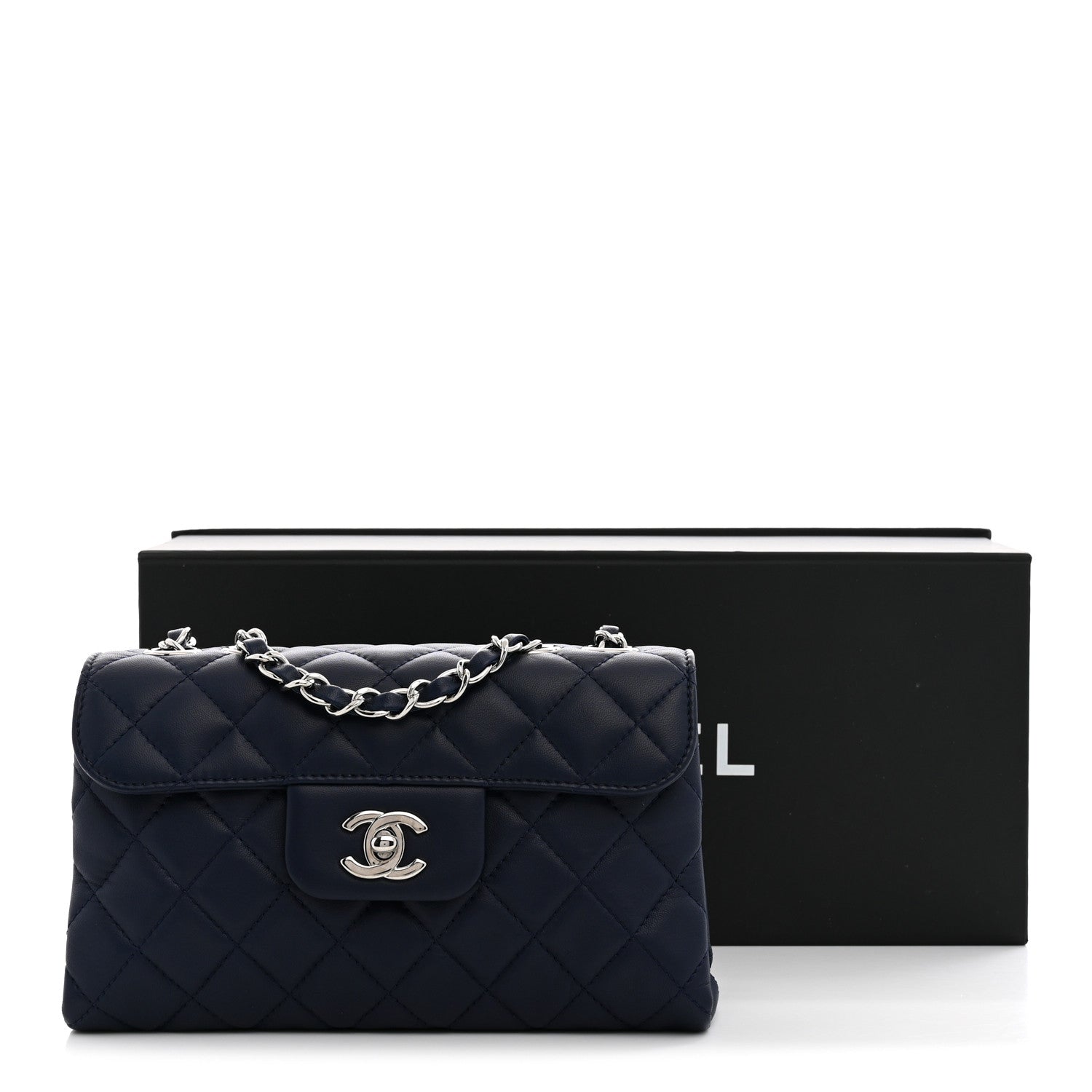 Chanel Lambskin Quilted By 4 Flap Navy 11 of 11