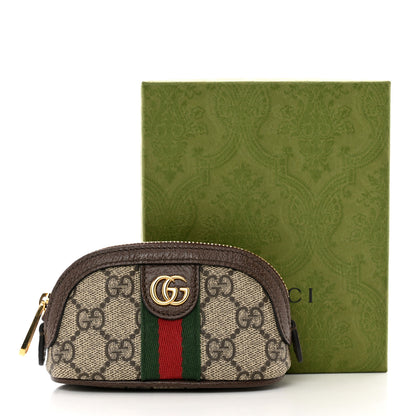 Gucci GG Supreme Monogram Web Ophidia Dome Key Pouch Beige New Acero 7 of 7