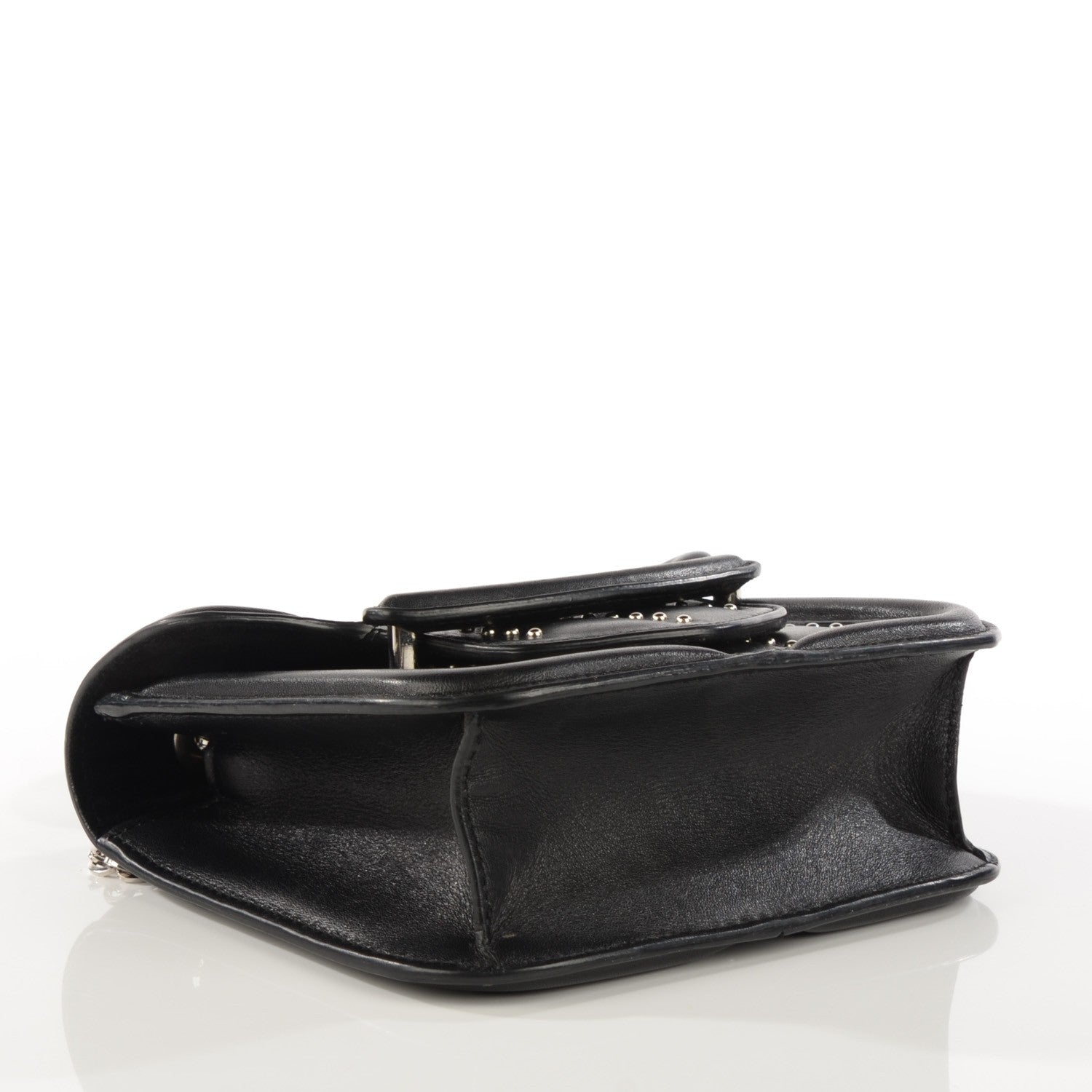 Alexander McQueen Calfskin Studded Mini Heroine Chain Satchel Black 4 of 9