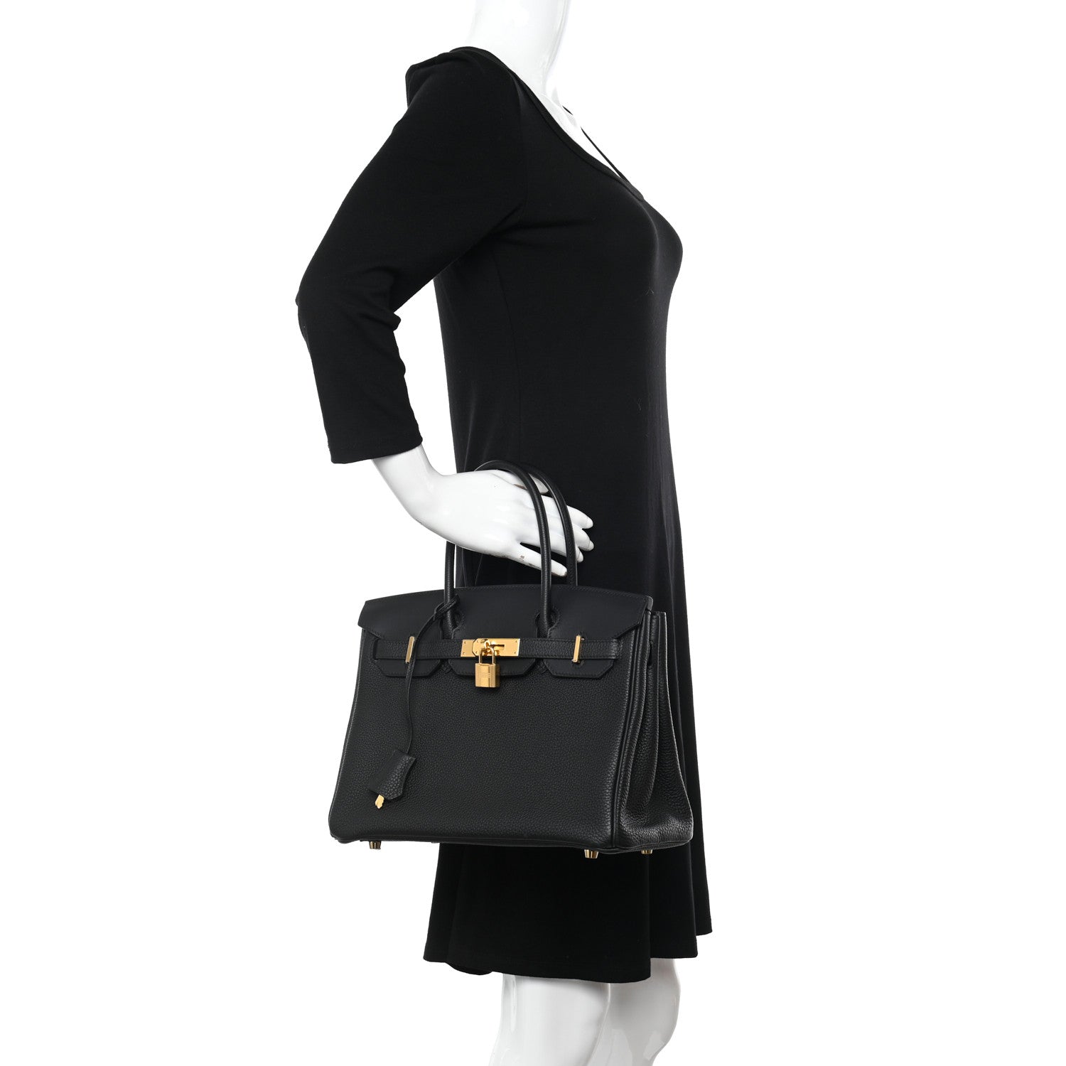 Hermes Togo Swift Canvas 3 in 1 Birkin 30 Black 2 of 17