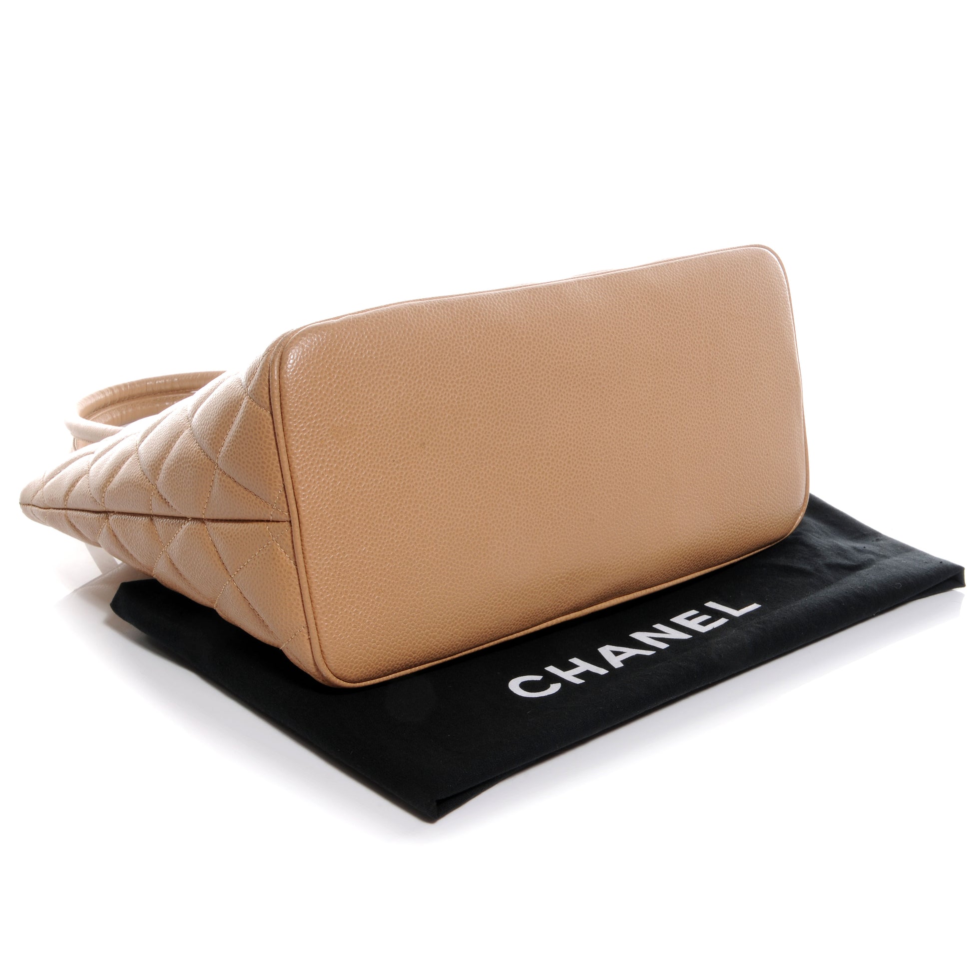 Chanel Caviar Medallion CC Tote Dark Beige 4 of 7