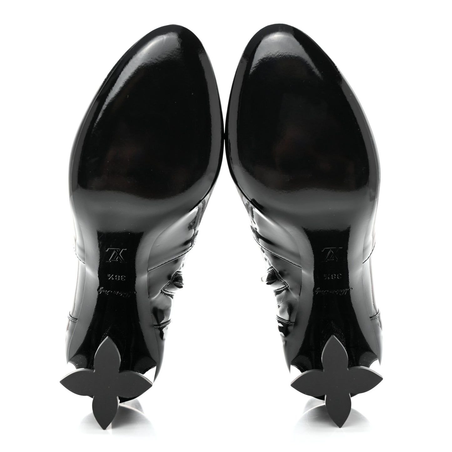 Patent Silhouette Ankle Boots 38.5 Black