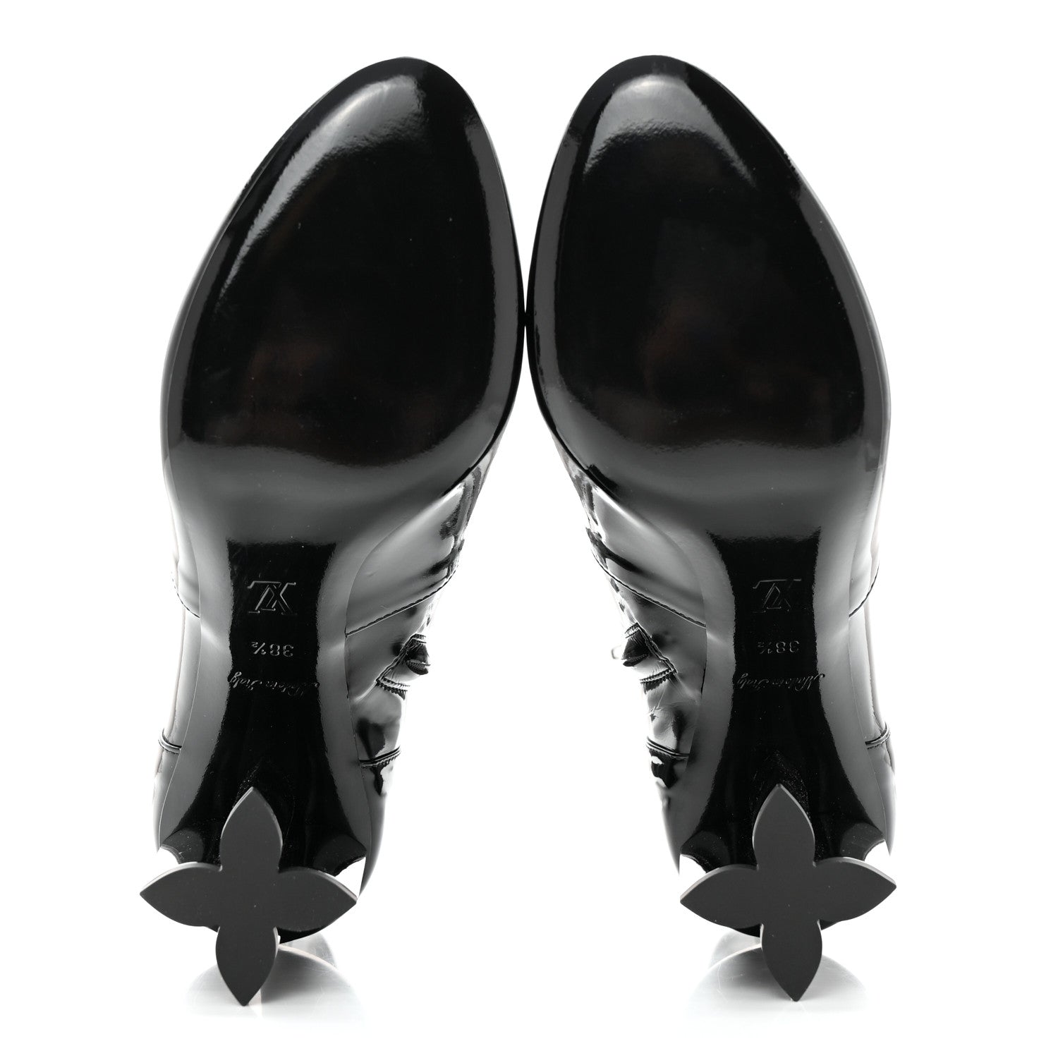 Louis Vuitton Patent Silhouette Ankle Boots 38.5 Black 6 of 11
